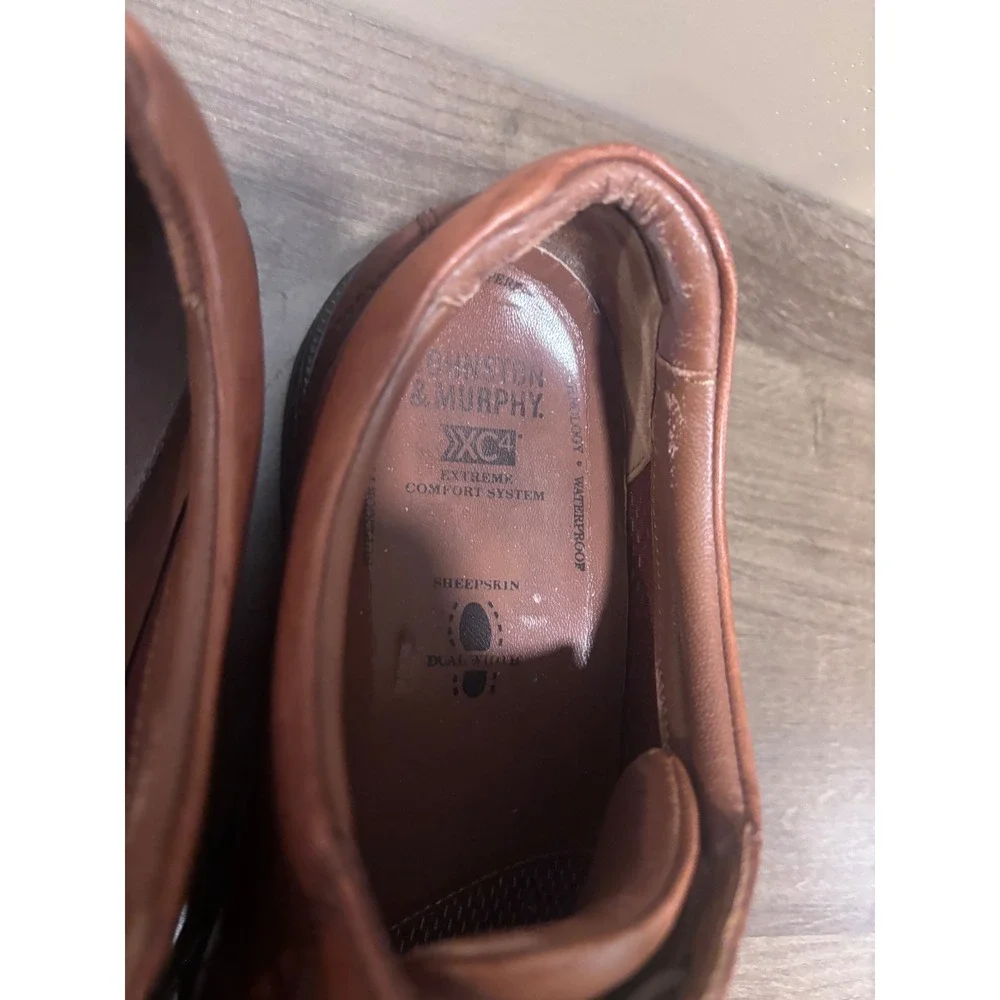 Johnston & Murphy XC4 Waterproof Tan Leather Oxford Shoes Mens 10 XW